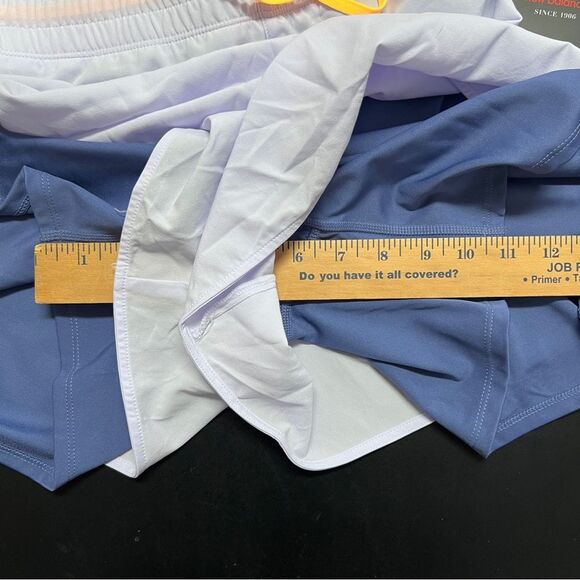 New Balance Libra Printed Impact Run 2in1 Shorts in White and Yellow 0657 - Picture 14 of 14